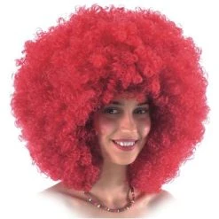 CARNEVALE Parrucca Ricciolona Rossa