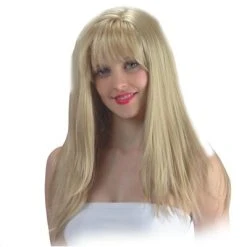 CARNEVALE Parrucca Bionda Con Frangia