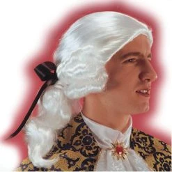 CARNEVALE PARRUCCA CAVALIERE BIANCO