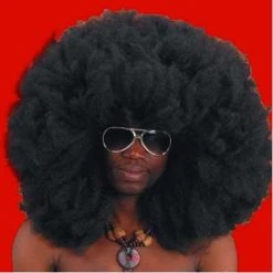 CARNEVALE Parrucca Super Africa D. 60 Nera