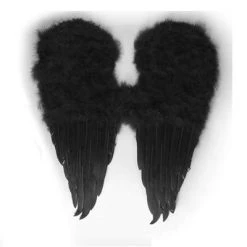 CARNEVALE Ali In Piuma Nere H. Cm. 60 In Busta