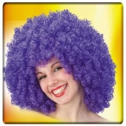 CARNEVALE Parrucca Ricciolona Viola