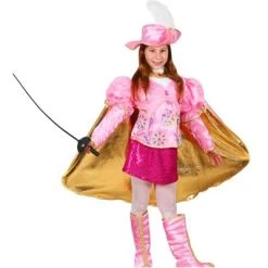 CARNEVALE Costume Principessa Moschettiere 10/11 Anni