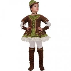 FANCY MAGIC Sherwood Girl Costume 5/6 Anni