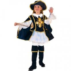 FANCY MAGIC Moschettiera Costume 5/6 Anni