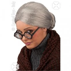 CARNEVALE Parrucca Nonnina