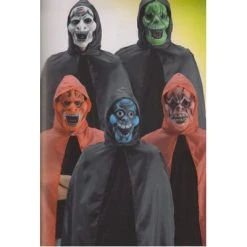 CARNEVALE Set Horror Adulto Mantello Con Cappuccio E Maschera
