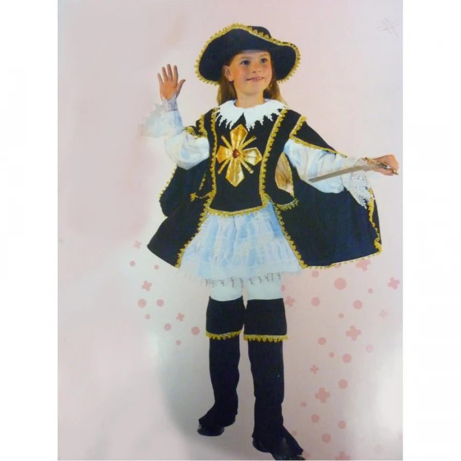 IMPORT Costume Moschettiera 5/6 Anni 3 IMPORT Costume Moschettiera 5/6 Anni