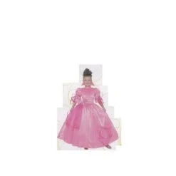CARNEVALE Costume Dama Rosa Collo Alto 4/5 Anni