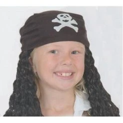 CARNEVALE Parrucca Pirata Bambino Con Bandana